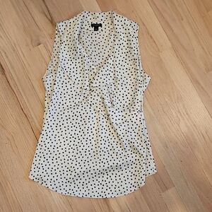 Ann Taylor Dotted Sleeveless Blouse